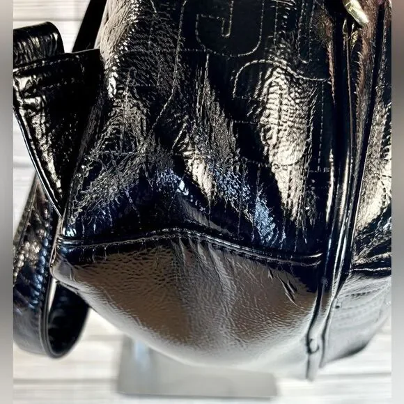 065- Juicy Couture Black Patten Leather Small Backpack - Picture 6 of 11